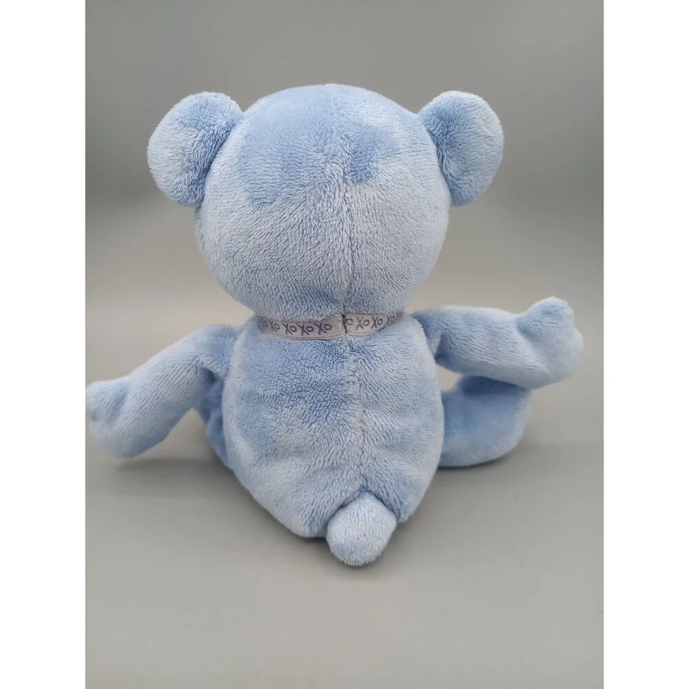Carter's Classics Baby Blue Teddy Bear Rattle Plush Infant Toy Prestige Toys - Picture 4 of 11